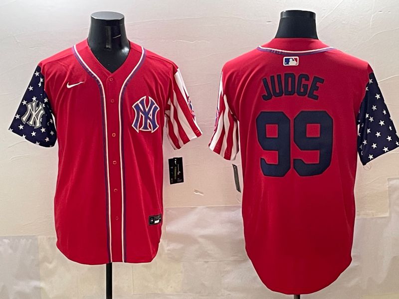 Men New York Yankees #99 Judge Red a generation of national flags Jointly Name 2025 Nike MLB Jersey style 6->new york yankees->MLB Jersey